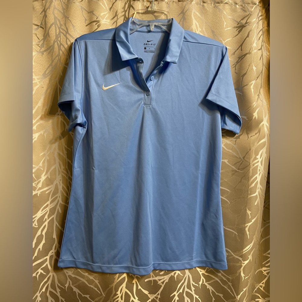 Nike Light Blue Short Sleeve Dri-FIT Polo